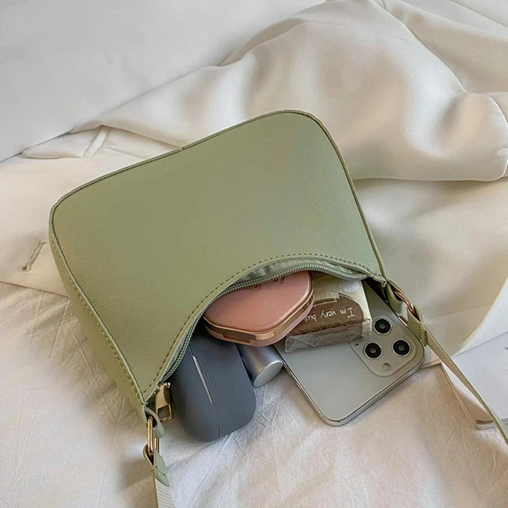 Nouveaux sacs à main de mode pour femmes rétro couleur unie en cuir PU épaule sous les bras sac décontracté femmes Hobos sacs à main sac à main femme