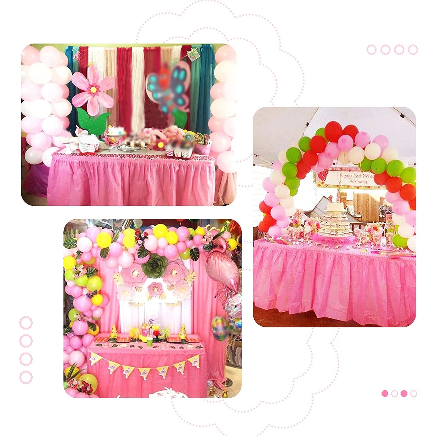 Holaroom jupe de Table jetable en plastique fête 6 couleurs 75x430 cm couverture de Table pour joyeux anniversaire fête mariage Festival décoration
