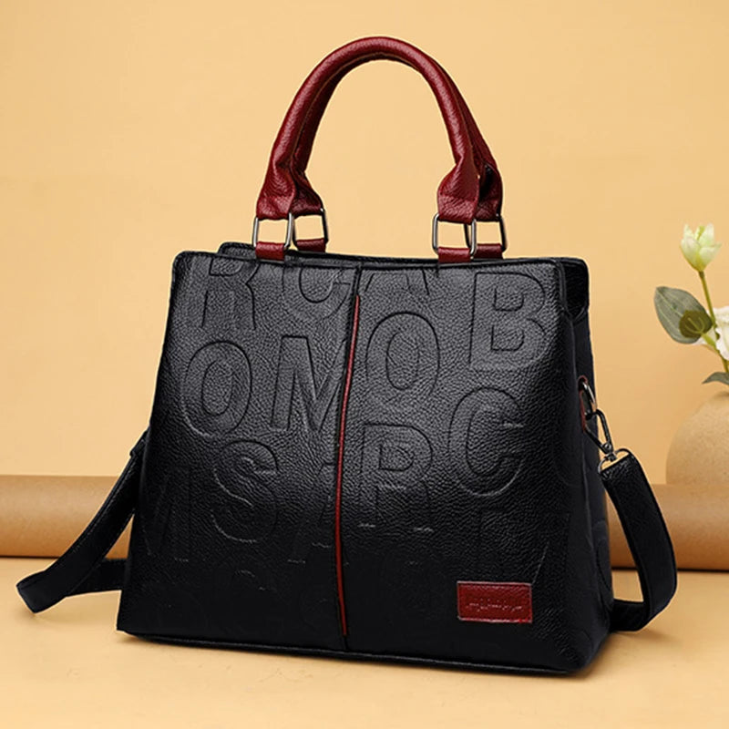 Sacs à bandoulière décontractés en cuir PU pour femmes, sac à main fourre-tout de luxe pour dames, grande capacité, sac initié au voyage
