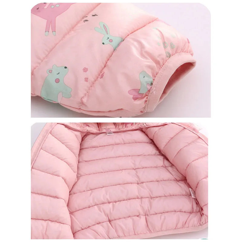 Nouveaux enfants doudoune automne hiver mode garçons filles mince manteaux chauds bébé léger vers le bas coton manteaux enfants vêtements