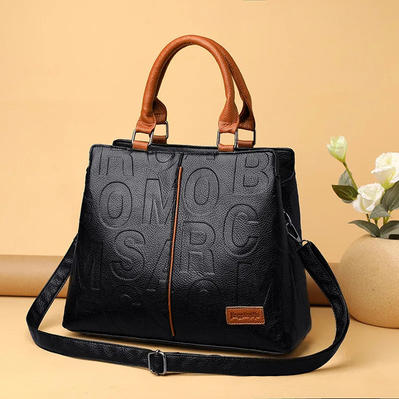 Sacs à bandoulière décontractés en cuir PU pour femmes, sac à main fourre-tout de luxe pour dames, grande capacité, sac initié au voyage