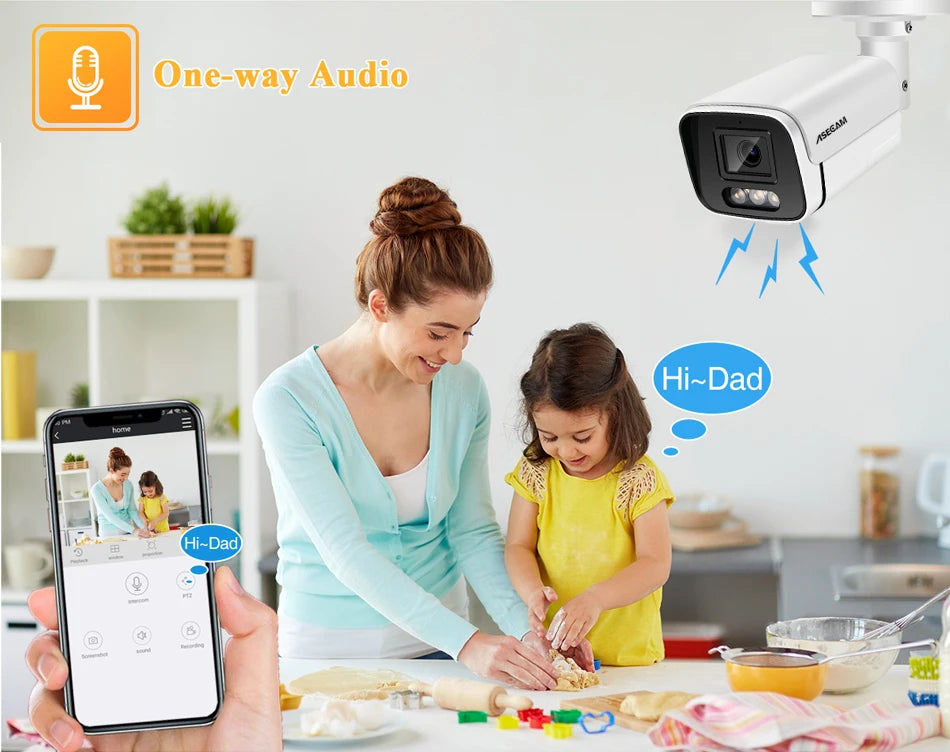 4K 8MP ip camera video surveillance extérieure POE avec codec H.265 et protocole Onvif système infrarouge