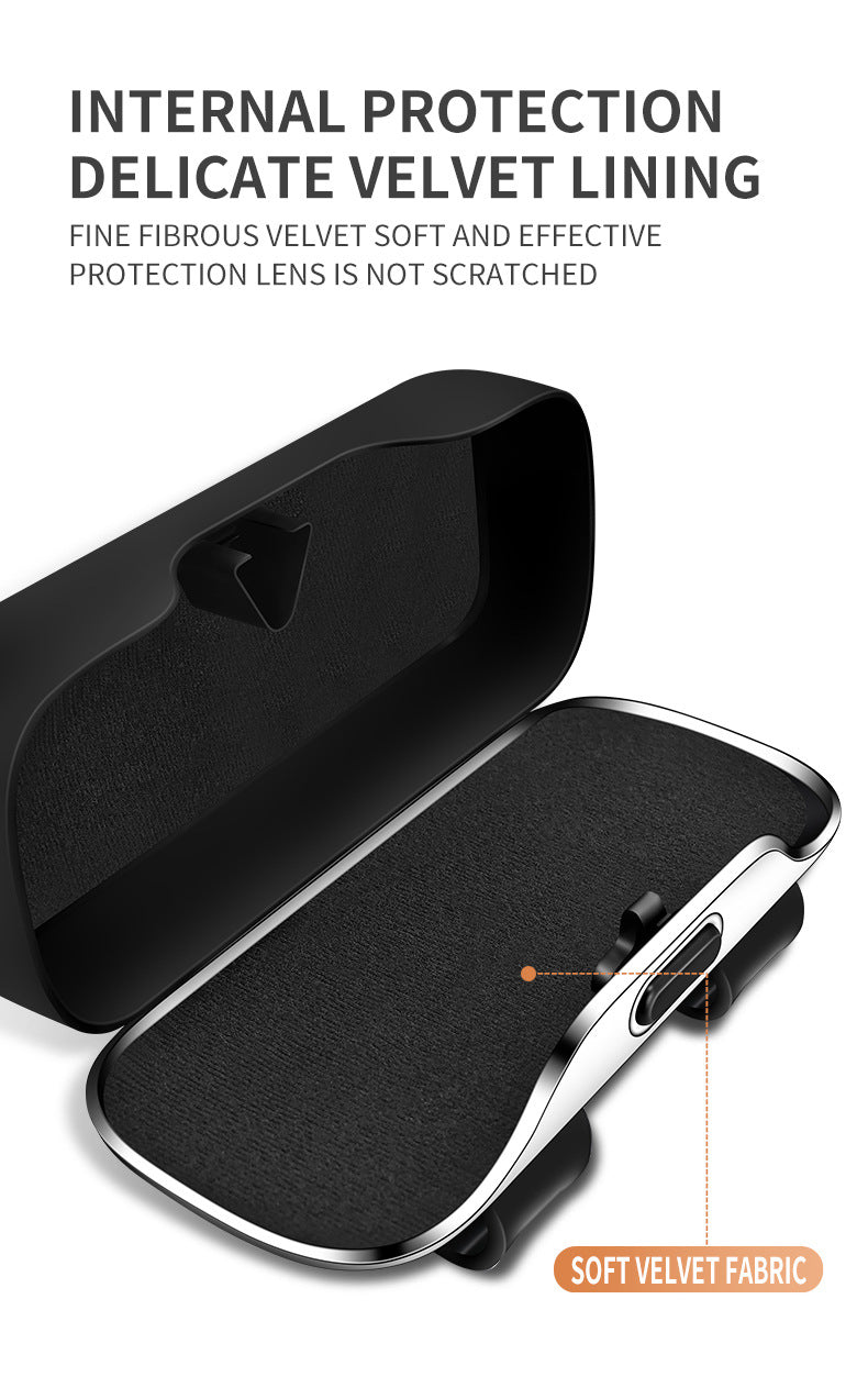Étui à lunettes pour visière de voiture, ABS de qualité supérieure, flocage intérieur de lunettes de soleil, organisateur, mallette de rangement, boîte de Protection anti-rayures pour lunettes
