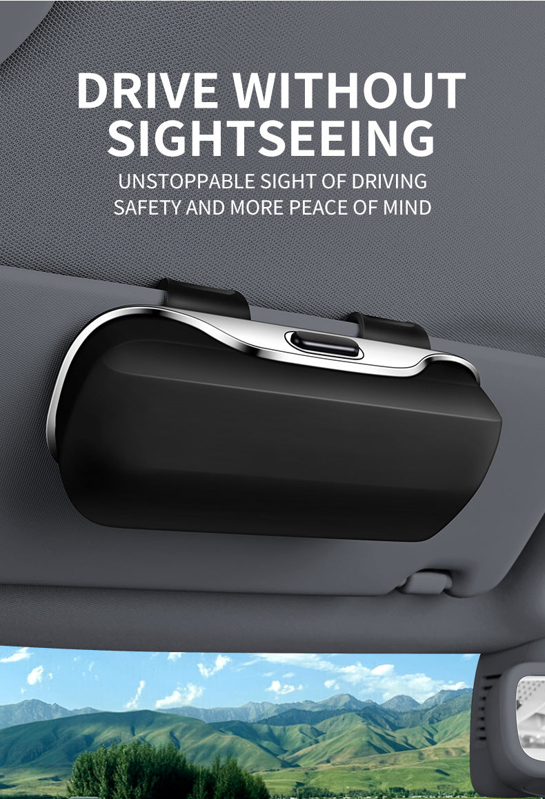 Étui à lunettes pour visière de voiture, ABS de qualité supérieure, flocage intérieur de lunettes de soleil, organisateur, mallette de rangement, boîte de Protection anti-rayures pour lunettes