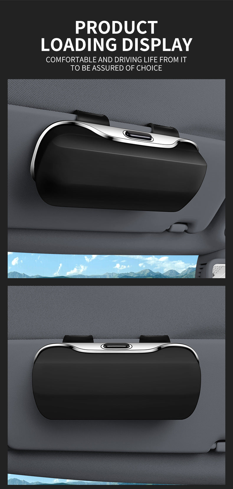 Étui à lunettes pour visière de voiture, ABS de qualité supérieure, flocage intérieur de lunettes de soleil, organisateur, mallette de rangement, boîte de Protection anti-rayures pour lunettes