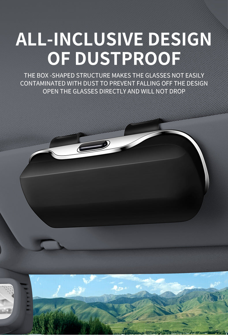 Étui à lunettes pour visière de voiture, ABS de qualité supérieure, flocage intérieur de lunettes de soleil, organisateur, mallette de rangement, boîte de Protection anti-rayures pour lunettes
