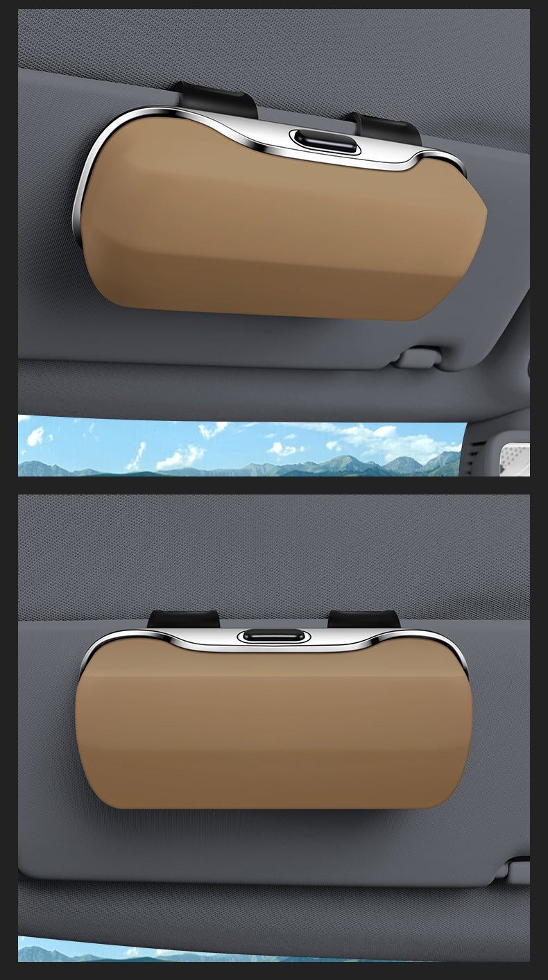 Étui à lunettes pour visière de voiture, ABS de qualité supérieure, flocage intérieur de lunettes de soleil, organisateur, mallette de rangement, boîte de Protection anti-rayures pour lunettes