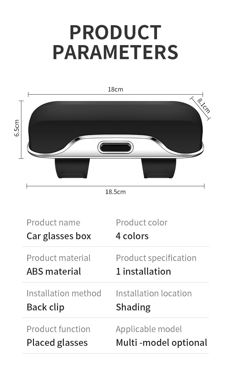 Étui à lunettes pour visière de voiture, ABS de qualité supérieure, flocage intérieur de lunettes de soleil, organisateur, mallette de rangement, boîte de Protection anti-rayures pour lunettes