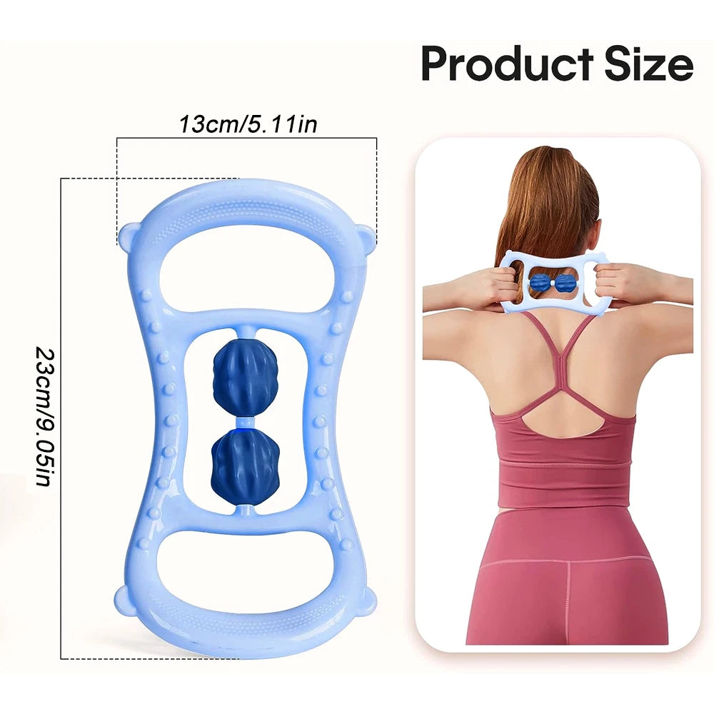 Masseur de jambes multifonctionnel à 12 roues, rouleau de Massage à couverture complète pour bras, taille, Relaxation musculaire des jambes, Machine de Massage manuelle