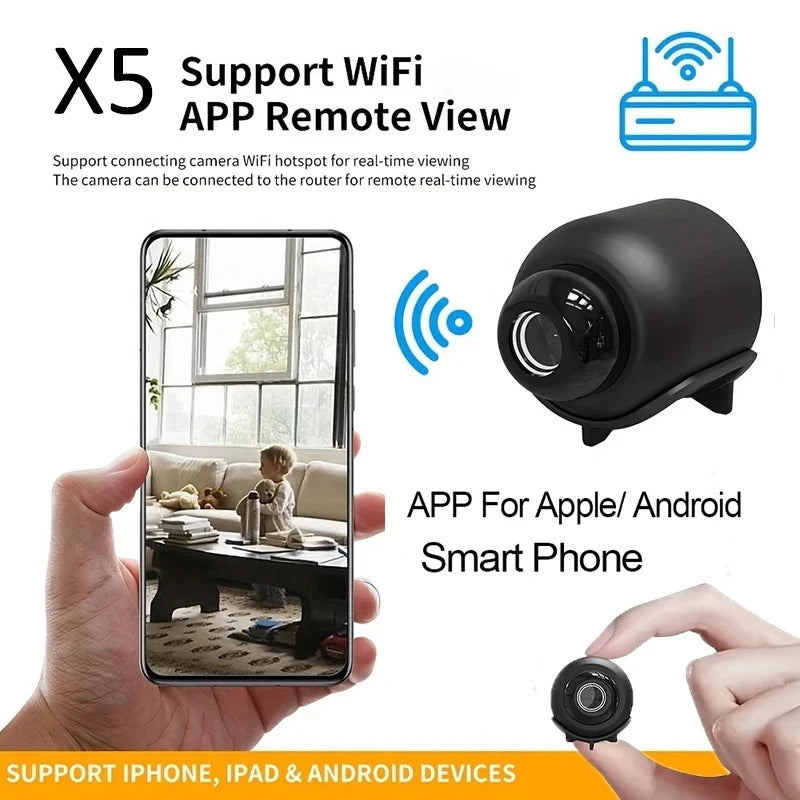 Nouveau X5 Mini caméra 1080P Vision nocturne claire léger Portable Premium caméras détection de mouvement caméra de Surveillance sans fil