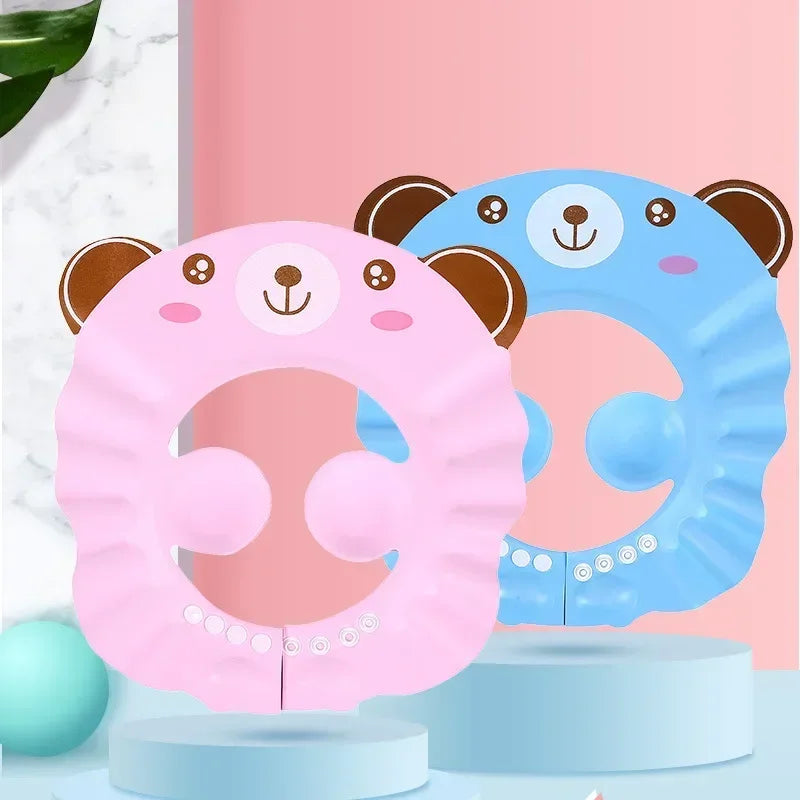 Chapeau de douche pour enfants, Protection des oreilles, bonnet souple pour bébé, lavable pour cheveux réglable, shampoing pour enfants, couvre-tête de Protection pour le bain