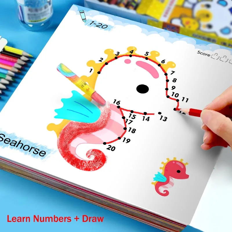 Dessin câblé, livre de dessin de graffiti pour enfants, apprendre les chiffres, l'enseignement précoce améliorer les résultats, jeu de dessin amusant, cadeau de vacances pour les garçons et les filles