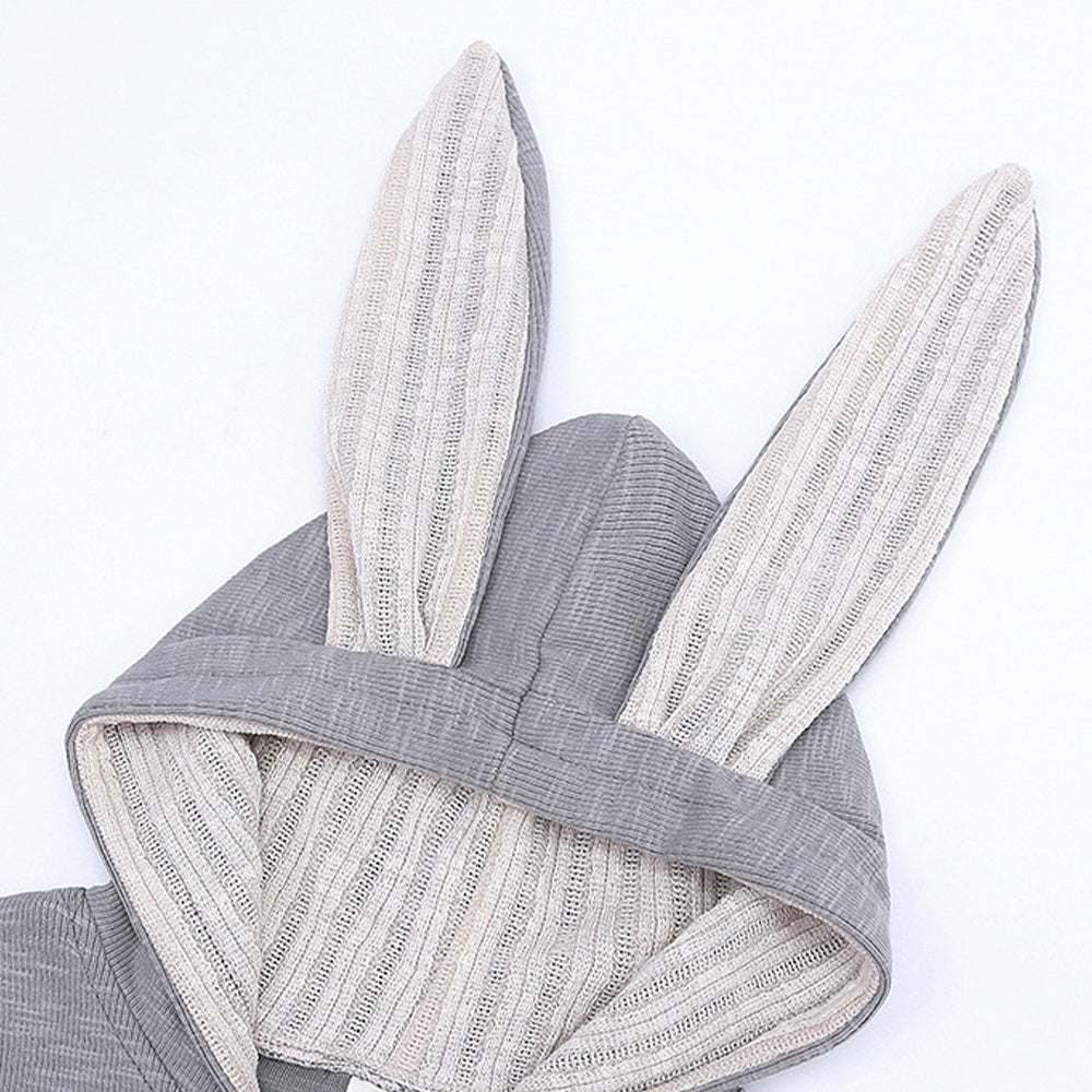 Melario garçons vêtements à manches longues bébé enfants grandes oreilles lapin body fille bébé à capuche fermeture éclair Creeper barboteuse