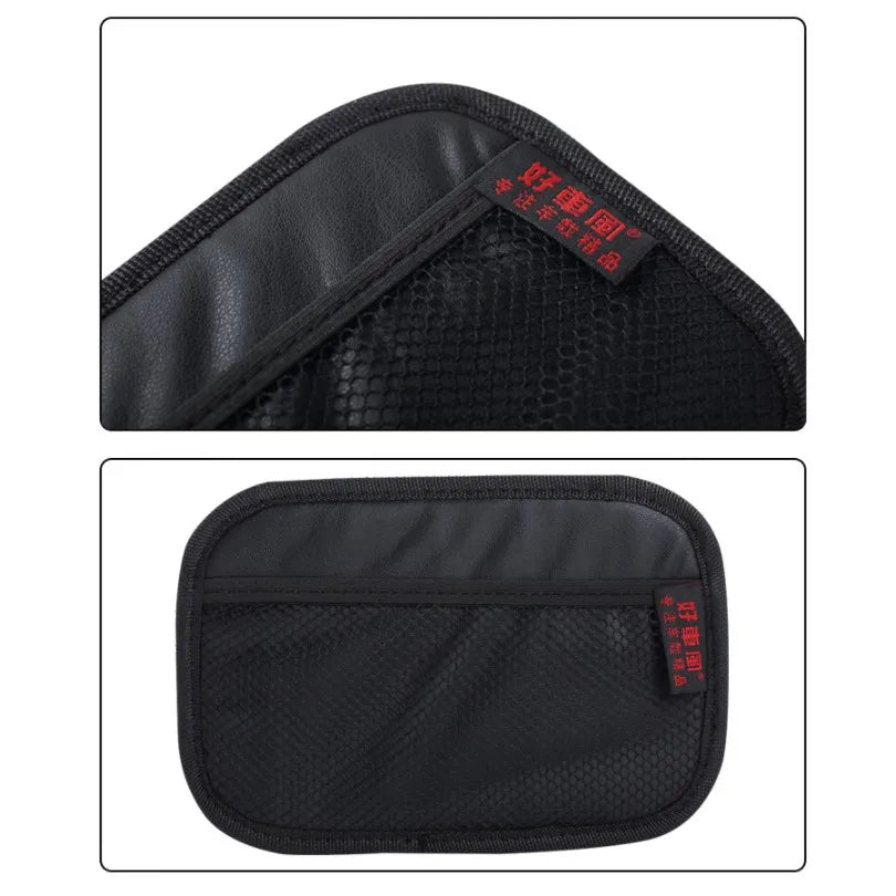 Sac en maille de cuir pour voiture, filet de rangement en tissu Oxford, organisateur d'intérieur de voiture, téléphones, pièces de monnaie, clés, rangement, outils de rangement automobile