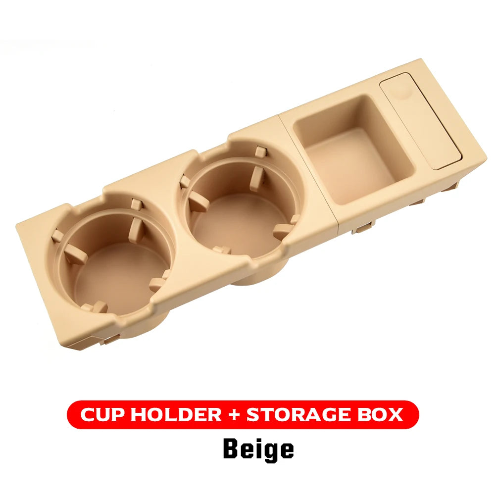 Nouveau Double trou style de voiture Console centrale avant boîte de rangement pièce de monnaie + porte-gobelet pour BMW E46 série 1999-2006 51168217953