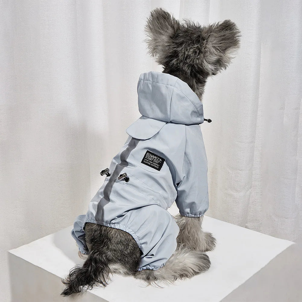 Vêtements imperméables pour chiens, imperméable réfléchissant pour chiens, veste en Polyester doux et imperméable, tenues pour chiots de compagnie