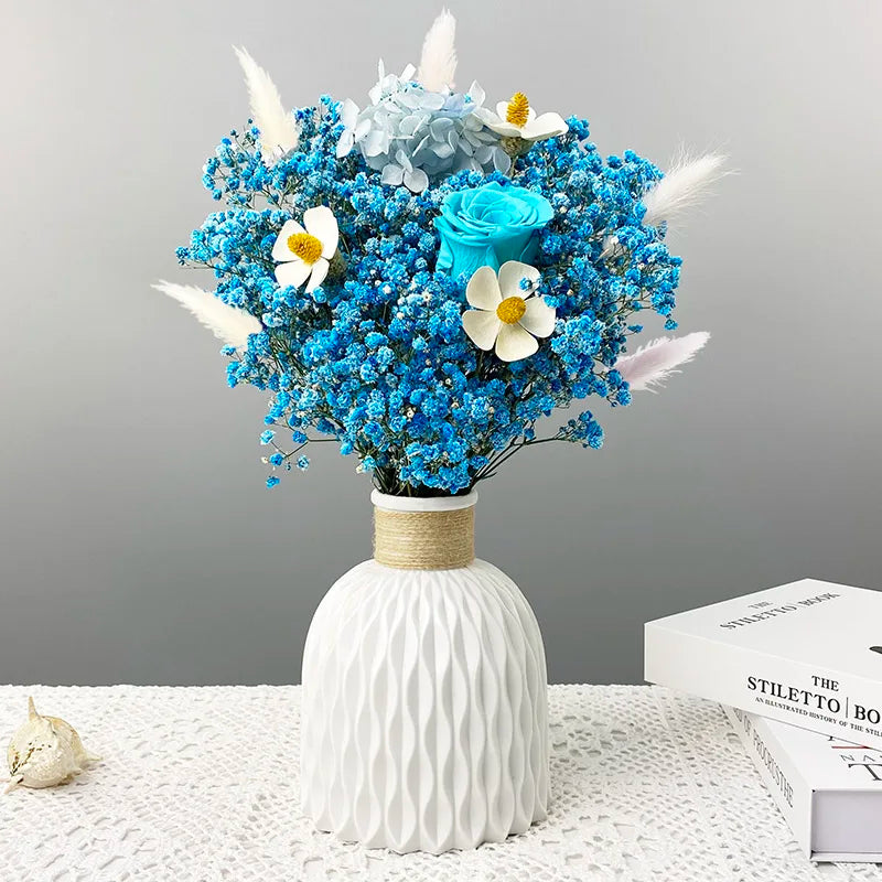 Vase à fleurs en plastique, Vase en fausse céramique pour la décoration de la maison, arrangements floraux, décoration de la maison, Vase à fleurs, centre commercial, décoration de Table