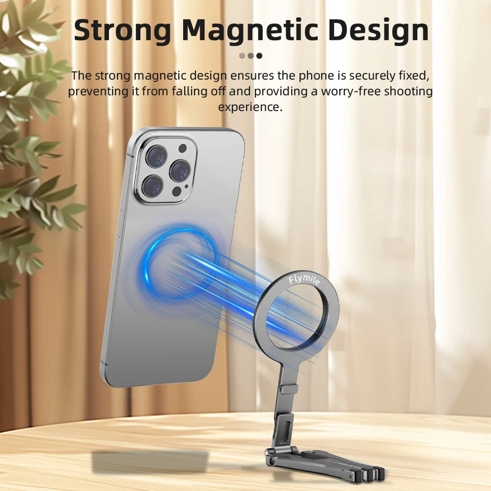 Support magnétique pour iPhone 16 15 14 13 Pro/Pro Max, accessoires universels pour trépied magnétique Magsafe en alliage d'aluminium pour téléphone