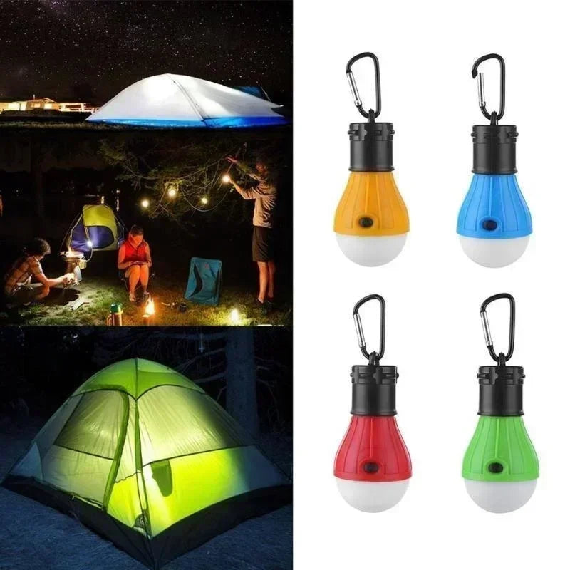 Lampe de tente extérieure Ampoule LED Lampe à crochet portable Lampe de camping adaptée aux sacs à dos extérieurs Voyant d'avertissement de sécurité pour enfants