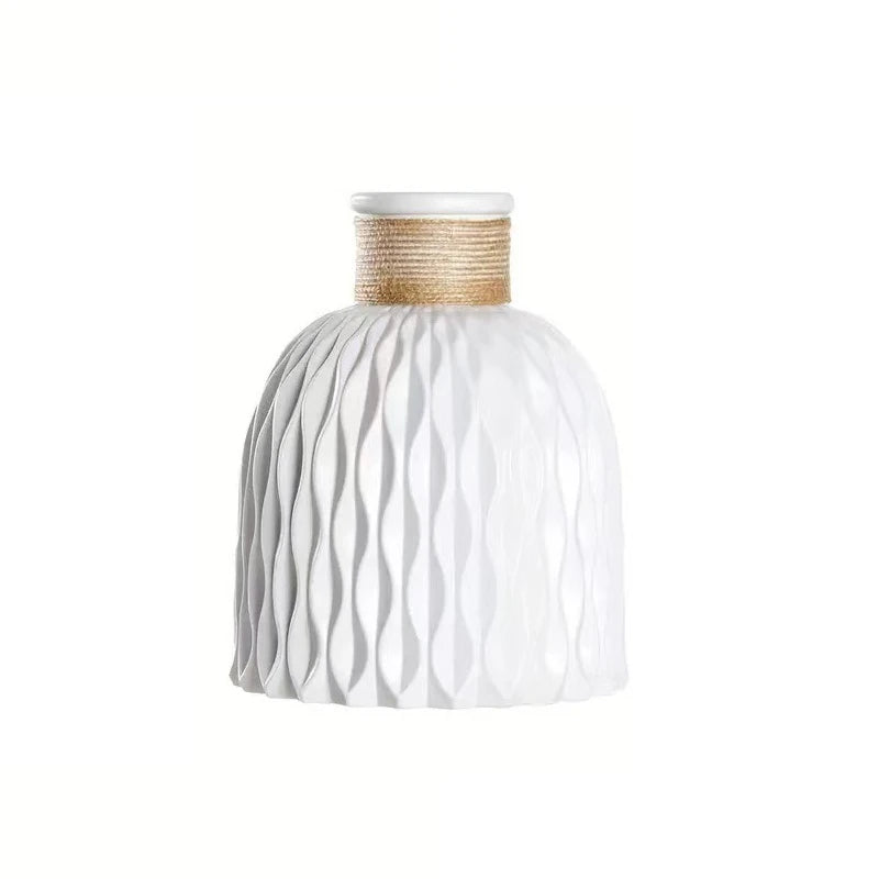 Vase à fleurs en plastique, Vase en fausse céramique pour la décoration de la maison, arrangements floraux, décoration de la maison, Vase à fleurs, centre commercial, décoration de Table