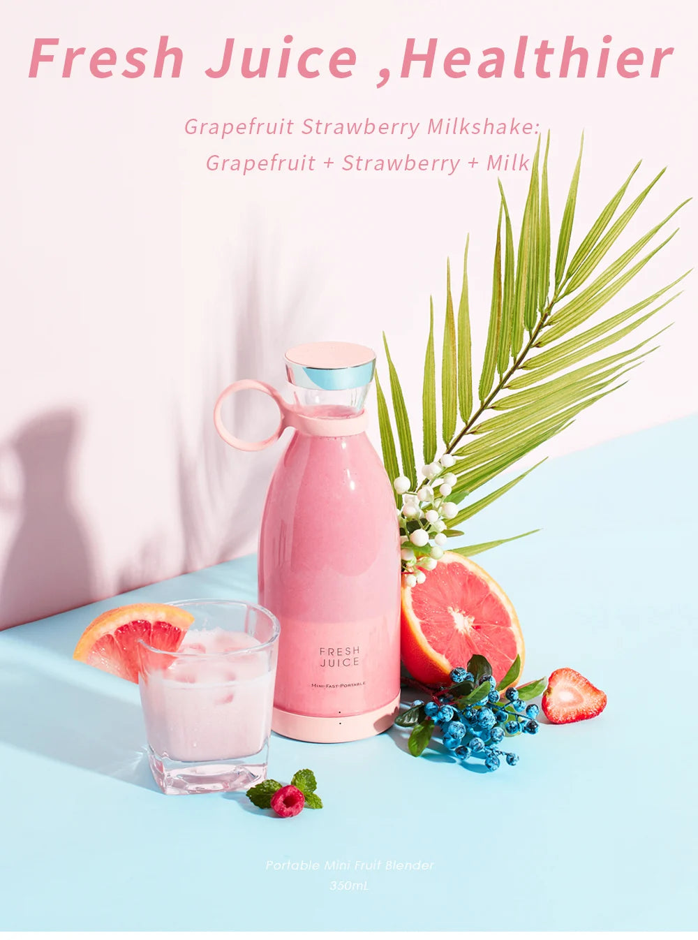 Presse-agrumes électrique Portable, Mini mélangeur de fruits Usb, extracteur de fruits, aliments, Milkshake, Machine multifonction pour jus