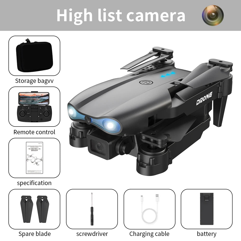 Drone professionnel E99Pro avec caméra pour touristes, 4K, WIFI, flux optique, fpv, évitement d'obstacles, photographie aérienne, quadrirotor