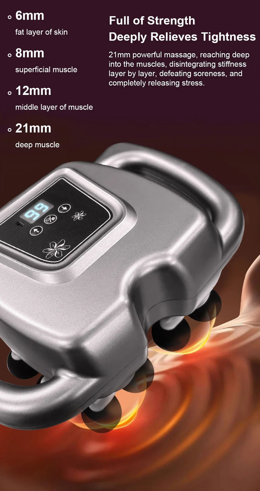 Pistolet de Massage musculaire pour Fascia, pistolet de Massage professionnel pour seize têtes, haute fréquence, pour le cou, les épaules et la taille