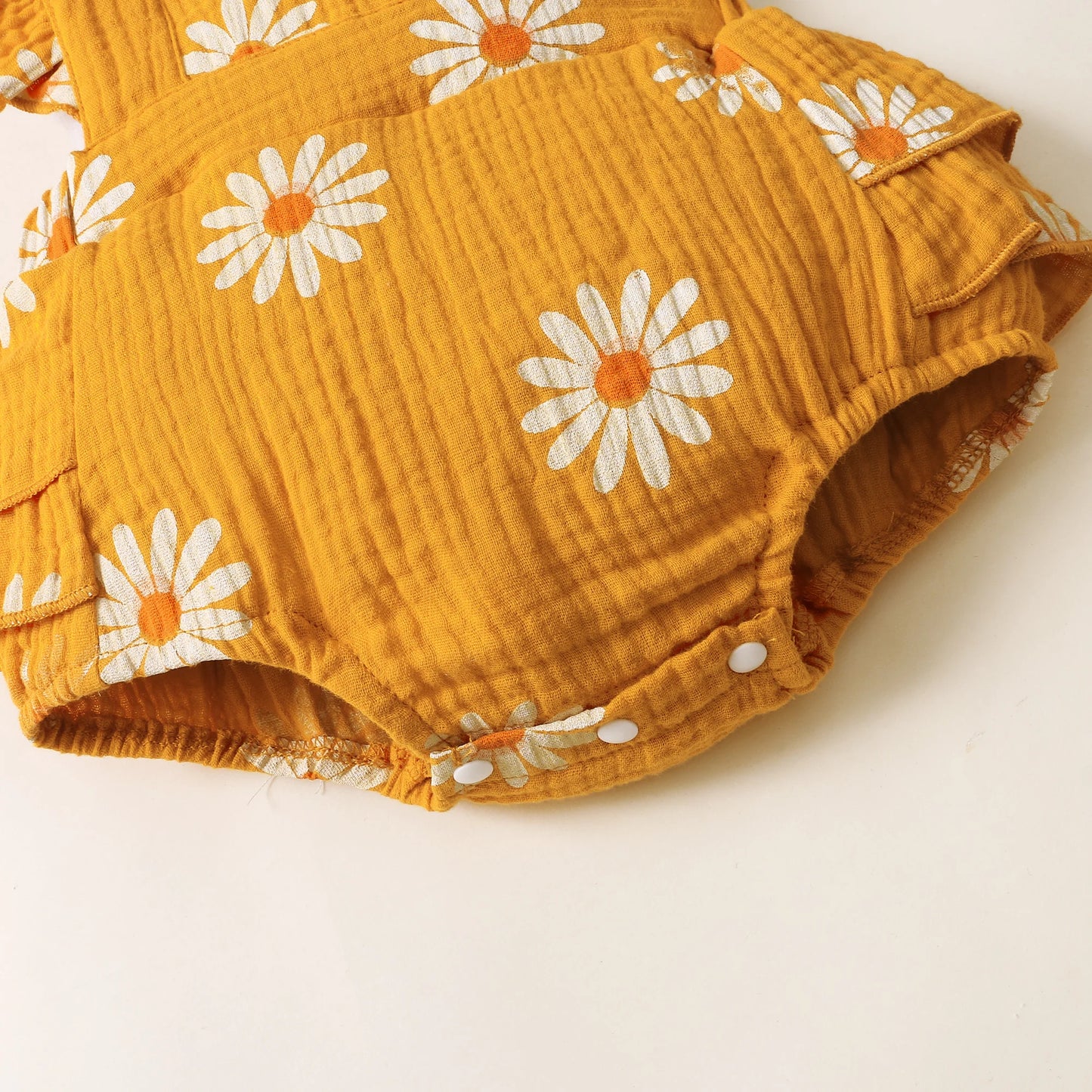 Barboteuse d'été pour nouveau-né fille de 0 à 18 mois, imprimé tournesol, sans manches, combinaison une pièce mignonne pour enfants