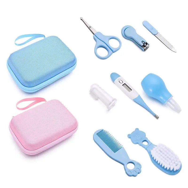 8 pièces/ensemble peigne nez inhalateur EVA paquet ensemble de soins Coisas Para Bebê 13 pièces mignon nouveau-né bébé multifonctionnel bébé coupe-ongles 8