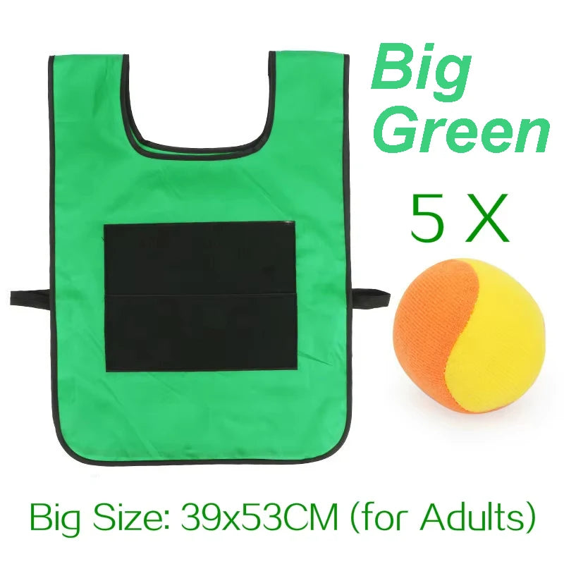 Gilet de jeu de balle Dodge collant, jouet de sport de plein air, accessoires en tissu Jersey, capture de balles en polaire douce, sans danger pour les enfants, adolescents et adultes