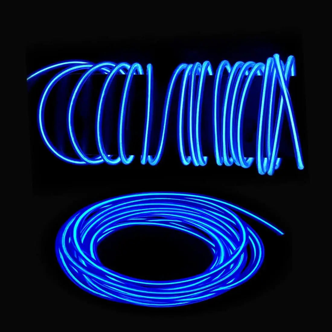 EL – fil lumineux de couleur 3M/5M/10M, avec adaptateur USB, bande lumineuse néon 360, corde lumineuse découpable pour fête d'halloween, décoration DIY