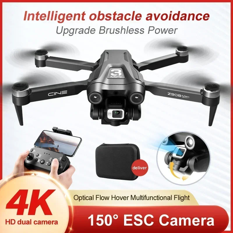 Xiaomi-Drone ATA JIA Z908 Pro /MAX 8K ESC 4K, professionnel, localisation de flux optique, évitement d'obstacles à 3 côtés, jouets quadricoptères
