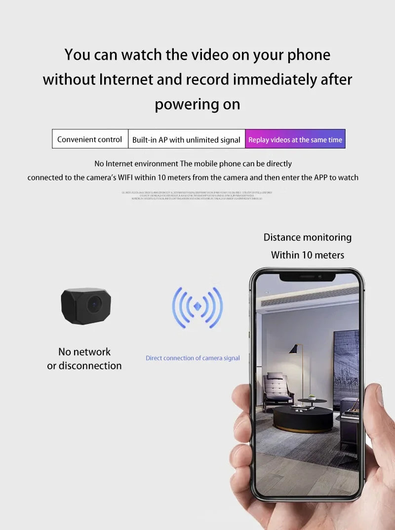 Xiaomi 1080P HD Mini caméra WiFi IP AP Surveillance à distance caméscope Portable léger Surveillance à domicile intelligente caméra de sécurité