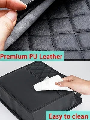 Sac de rangement multifonction en cuir PU pour dossier de siège de voiture, pour Renault Clio Laguna Megane Duster, porte-gobelet en tissu, poche pour déchets