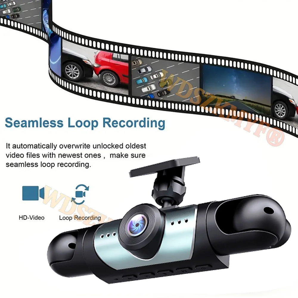 NOUVEAU 360 ° Caméra de voiture 3/4 objectif 1080P Dash Cam Auto 1080P caméra d'enregistrement de voiture voiture DVR avant gauche droite caméra de recul boîte noire dashcam voiture,caméra de recul,caméra voiture