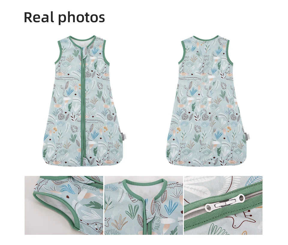 Sacs de couchage pour bébé de 3 à 18 mois, vêtements de nuit fins d'été une pièce imprimé ours mignon, sacs de nuit de dessin animé, couverture Anti-coup de pied