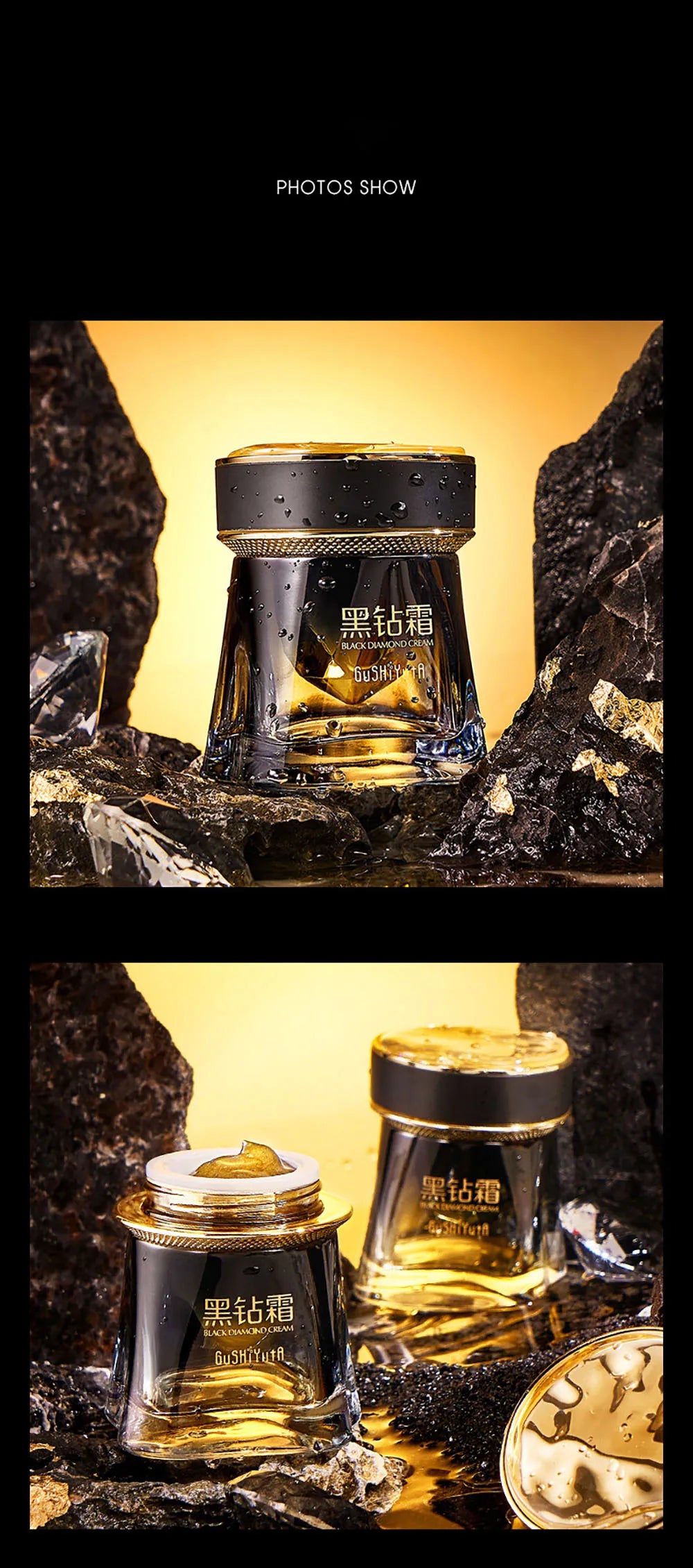 Crème pour le visage en feuille d'or aux algues, 50g, hydratante, raffermissante, contrôle de l'huile de la peau, crème de jour raffermissante, réparation des cellules endommagées