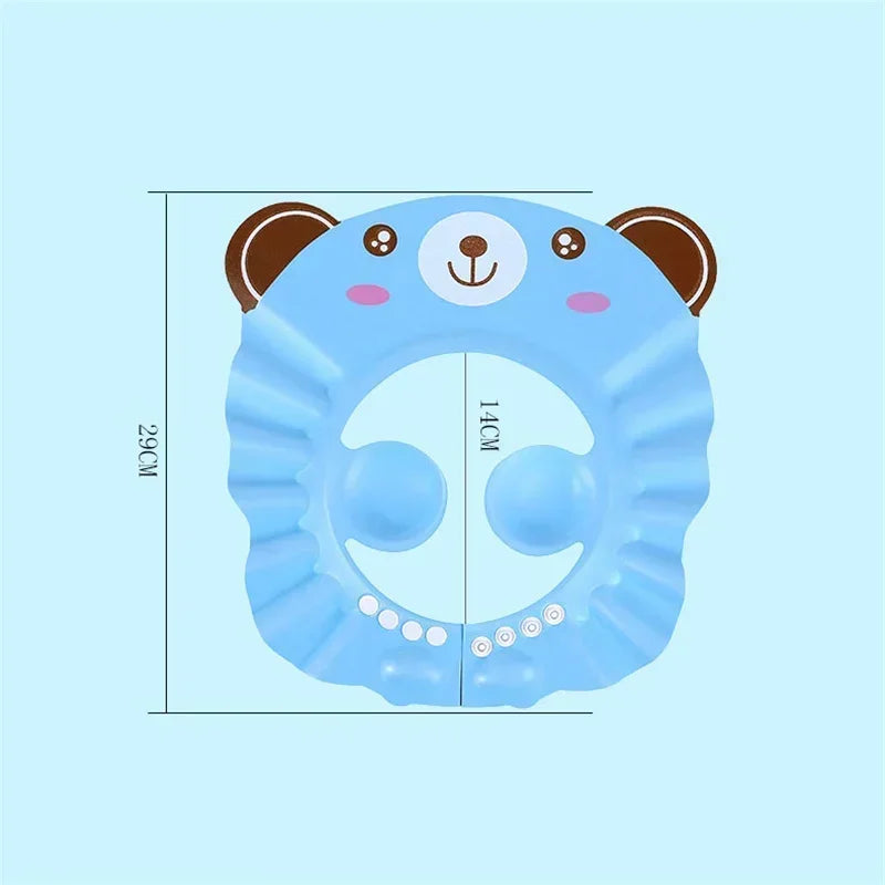 Chapeau de douche pour enfants, Protection des oreilles, bonnet souple pour bébé, lavable pour cheveux réglable, shampoing pour enfants, couvre-tête de Protection pour le bain