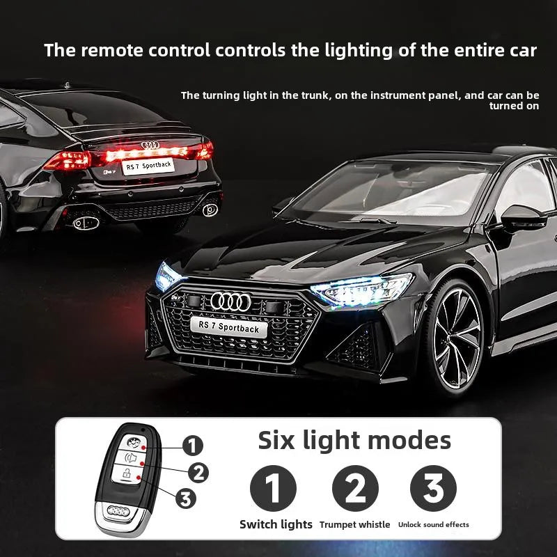 Simulation 1:18 AUDI RS7 Sportback alliage voiture modèle enfants jouet véhicule à collectionner Miniature Voiture décor à la maison cadeau d'anniversaire