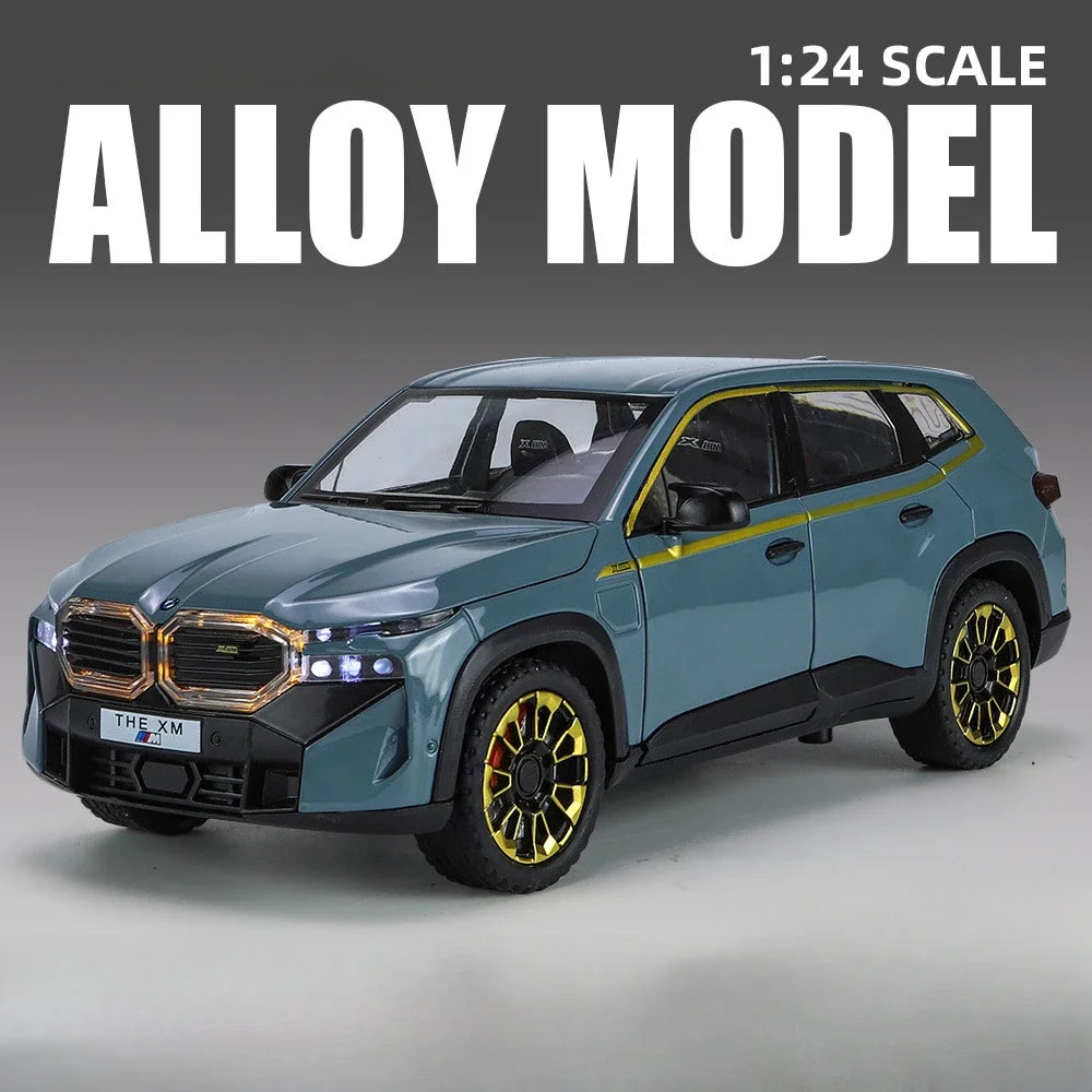 1/24 les modèles de voitures en alliage XM jouet moulé sous pression véhicules tout-terrain avec son léger fonction de traction SUV voiture jouets pour enfants garçons cadeaux