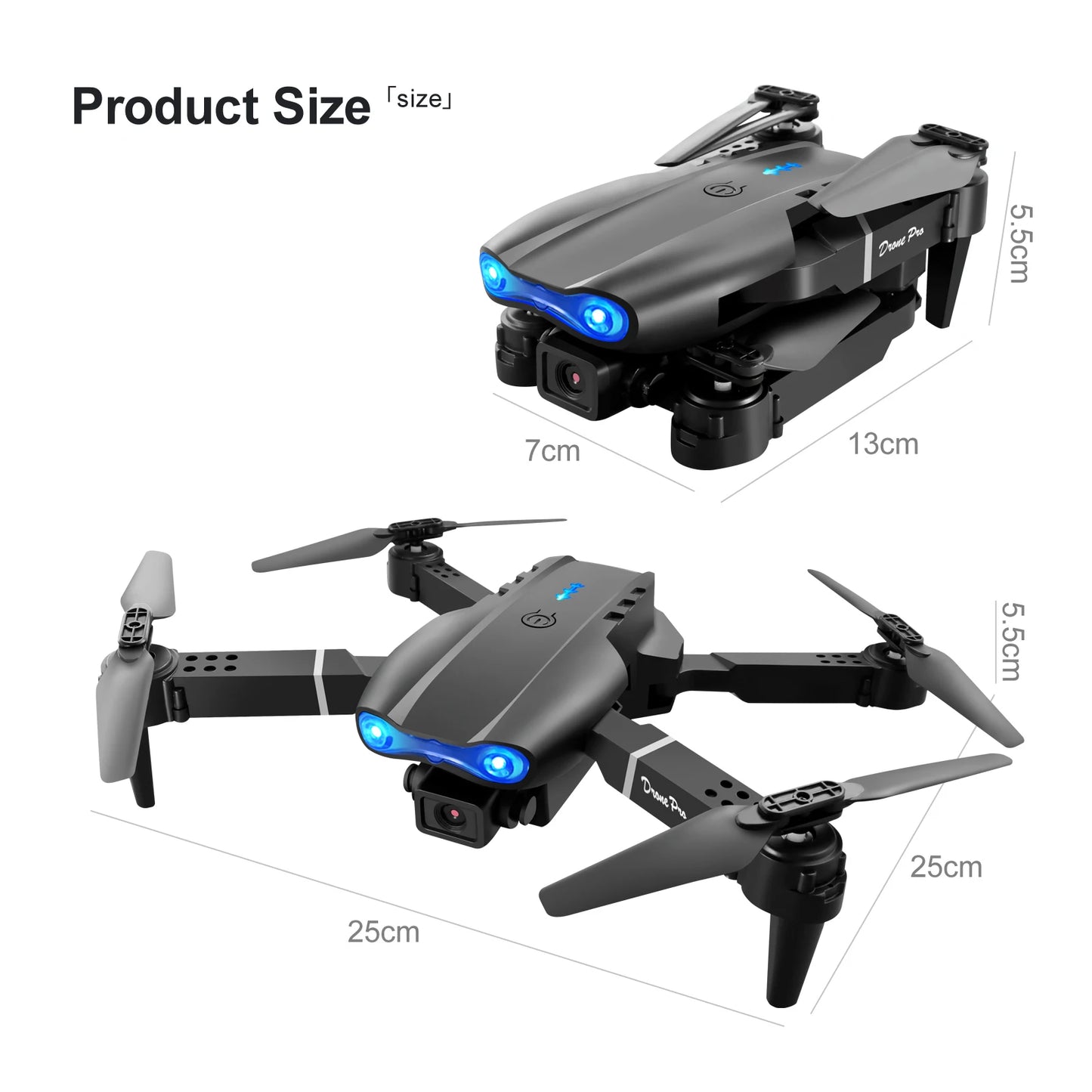 Drone professionnel E99 Pro avec caméra 4K, photographie aérienne, caméra HD pour touristes, évitement d'obstacles à trois côtés, quadrirotor