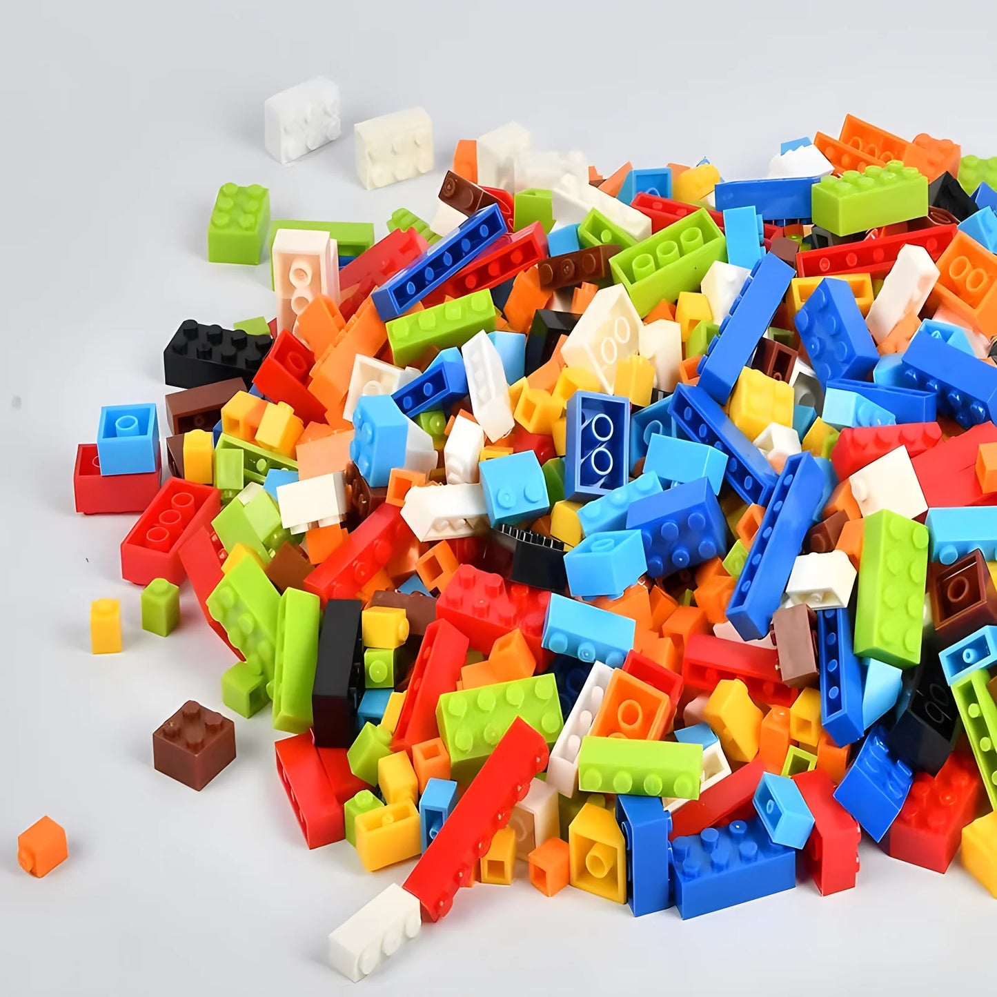 1000 bricolage blocs de construction créatifs ensemble en vrac blocs de construction classiques urbains assemblés cadeau d'anniversaire jouets éducatifs pour enfants