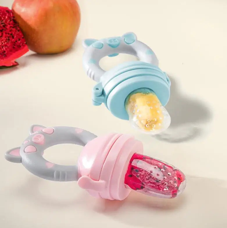 3 en 1 sac nouveau-né bébé aliments frais mangeoire Silicone anneau de dentition jouet mangeoire à fruits sucette formation manger fruits meulage bâton mignon