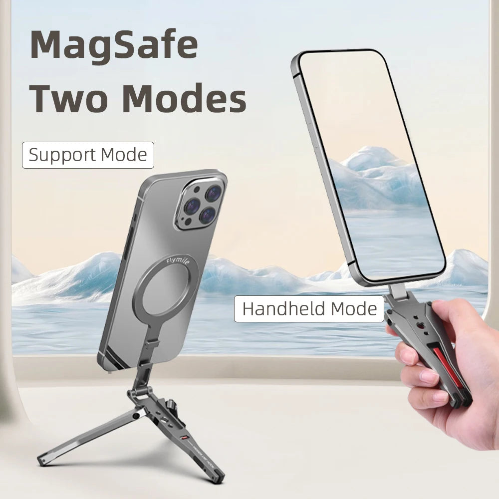 Support magnétique pour iPhone 16 15 14 13 Pro/Pro Max, accessoires universels pour trépied magnétique Magsafe en alliage d'aluminium pour téléphone
