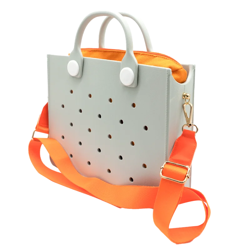 EVA grand sac à bandoulière en cuir sac à main fourre-tout sac de rangement pour femmes décontracté sac de plage étanche trou ajustement charme sac de rangement de mode