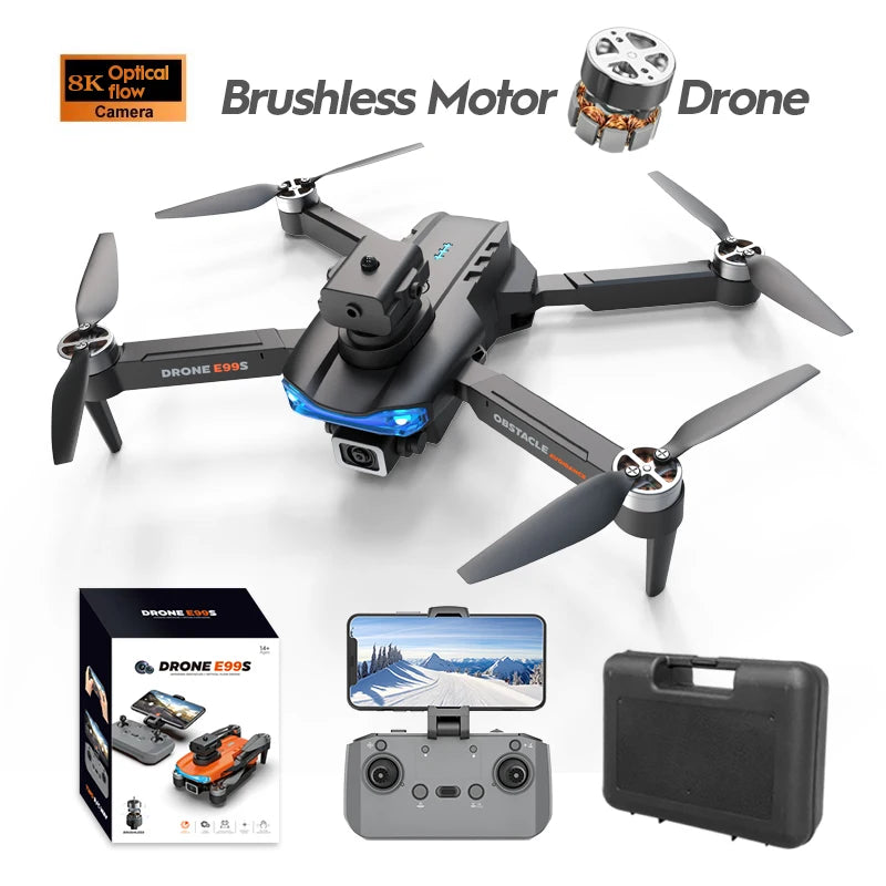 Drone professionnel E99Pro avec caméra pour touristes, 4K, WIFI, flux optique, fpv, évitement d'obstacles, photographie aérienne, quadrirotor