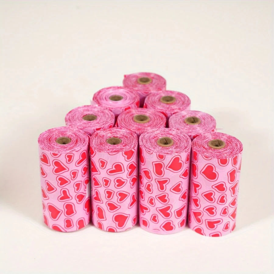 10 rouleaux/150 sacs de déchets pour chiens avec parfum, jolis sacs de déchets pour chiens, divers parfums au choix, différentes couleurs, combinaisons mignonnes