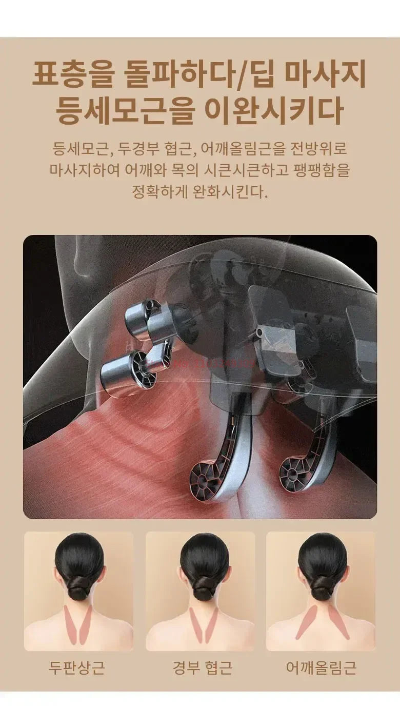 Ohio eur de cou multifonctionnel, châle de massage à compresse chaude, initié, Corée, 26W, BLDC
