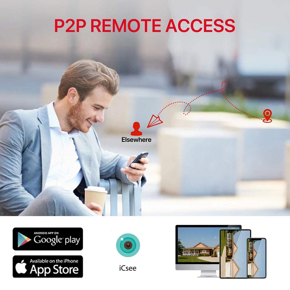 4K 8MP HD Wifi PTZ caméra extérieure 4MP double objectif double écran AI suivi automatique caméra IP CCTV Audio vidéo Surveillance P2P iCSee