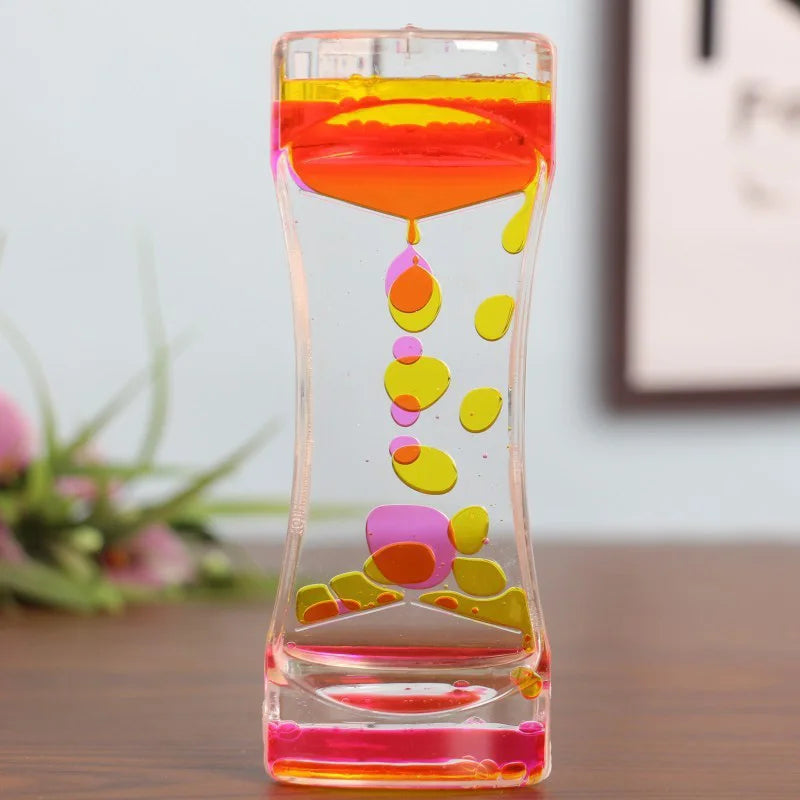 Barboteur à mouvement liquide, sablier, minuterie, jouets sensoriels pour enfants et adultes, accessoires anti-Stress, décoration de bureau et de maison, 1 pièce